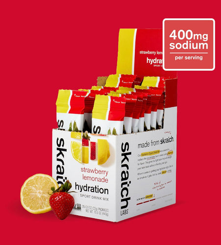 Hydration Packets Hydration Drink Mix, Strawberry Lemonade (20Ct) - Electrolyte Powder Developed for Athletes and Sports Performance, Gluten Free, Vegan, Kosher