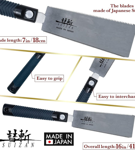 Japanese Ryoba Pull Saw 7 Inch Double Edge Hand Saw for Woodworking