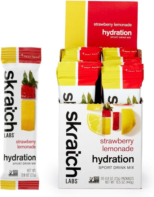 Load image into Gallery viewer, Hydration Packets Hydration Drink Mix, Strawberry Lemonade (20Ct) - Electrolyte Powder Developed for Athletes and Sports Performance, Gluten Free, Vegan, Kosher
